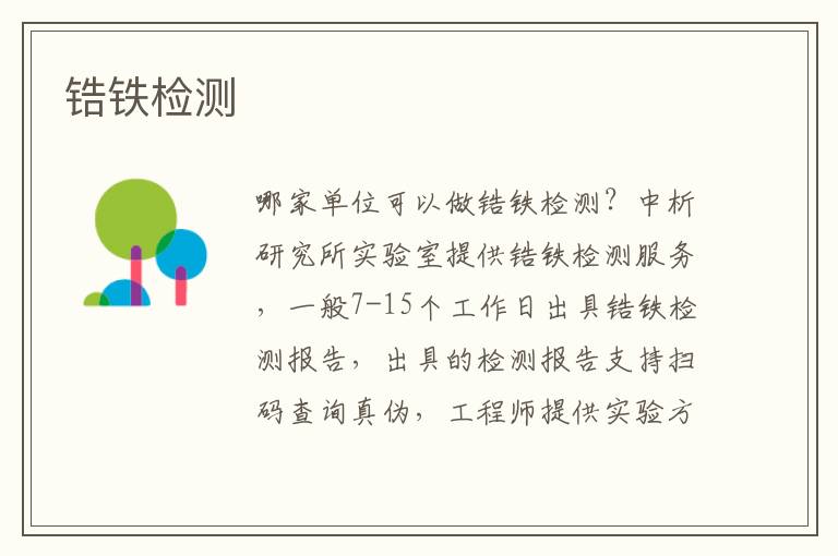 锆铁检测